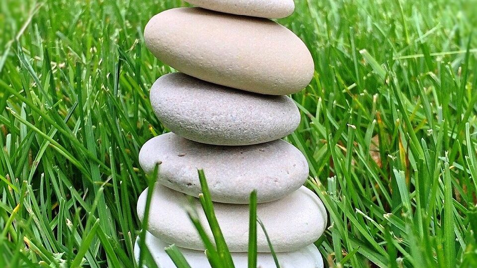 stones, balance, stacked, rock, harmony, relax, green relax, green balance, green rock, green stone
