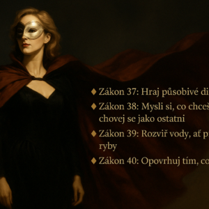 Objev 4 zákony moci, které ti pomůžou ovládnout scénu, zachovat tvář – a dostat víc, než sis kdy troufla říct. Zákony moci 37–40: Jak ovládnout svět (nebo aspoň poradu)"