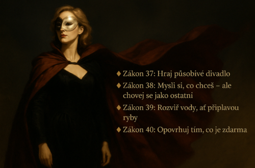 Objev 4 zákony moci, které ti pomůžou ovládnout scénu, zachovat tvář – a dostat víc, než sis kdy troufla říct. Zákony moci 37–40: Jak ovládnout svět (nebo aspoň poradu)"