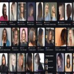 Koláž omlazujících účesů pro ženy 50+. Krátké střihy, long bob a dlouhé vlasy v různých barvách – blond, stříbrné, světle hnědé a měděné. Inspirace pro moderní a elegantní vzhled žen 50+."