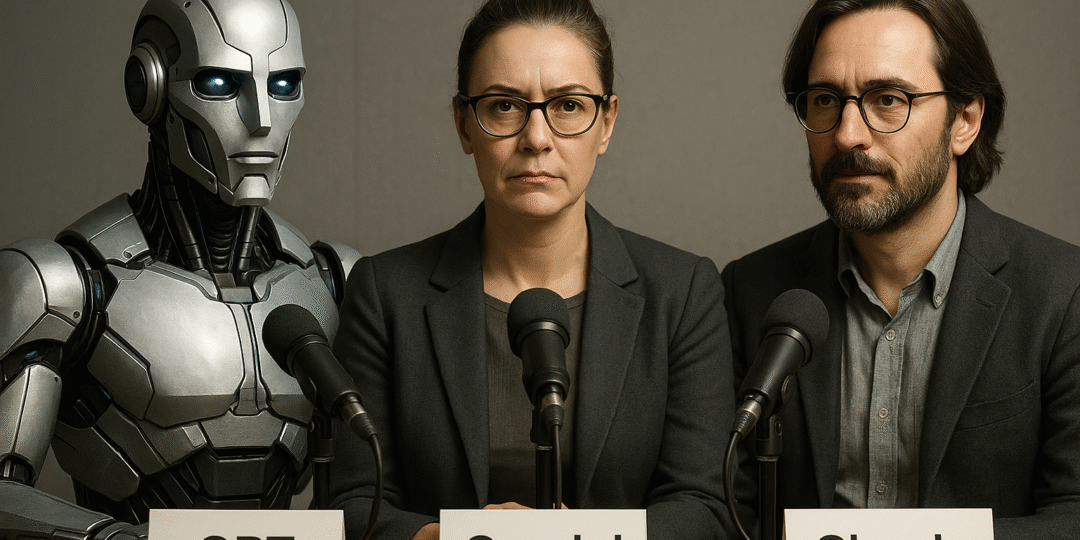 AI chatbots meeting / chaboti va studiu u rozhovoru