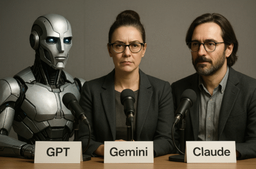 AI chatbots meeting / chaboti va studiu u rozhovoru