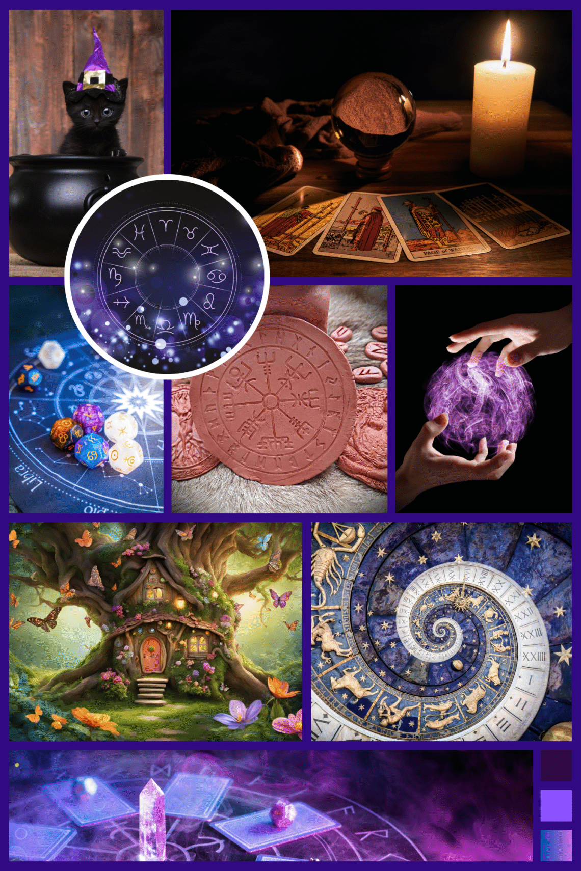 Čarodějnická energie, astrologie, rituály, tarot i lunární kouzla. Tady vládne intuice, symboly a ženská síla – propojená s přírodou i hvězdami.