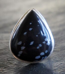 snowflake obsidian, black, white, spotted, teardrop, silver, metal, jewelry, jewel, stone, gem, gemstone, huge, cabochon, cab, ring, setting, sterling, antique, gray jewelry, snowflake obsidian, snowflake obsidian, snowflake obsidian, snowflake obsidian, snowflake obsidian, teardrop, gemstone