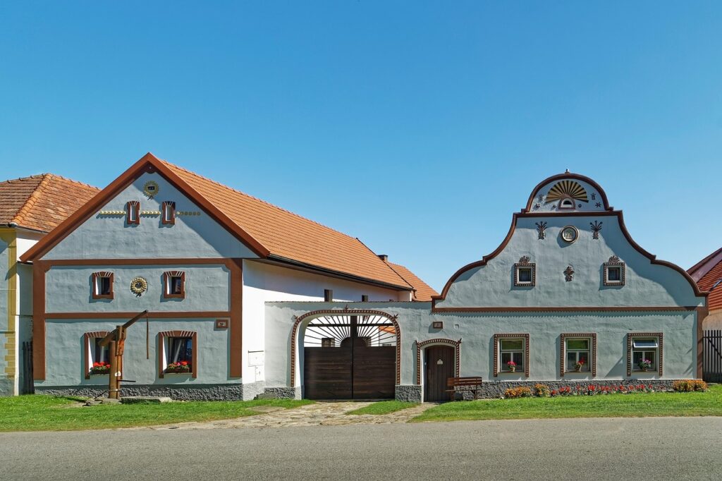 česka historicka vesnice, Jižní Čechy, Czech historic village, czech republic, holašovice, holschowitz, bohemia, south bohemia, village, village monument holašovice, historical, facades, unesco world heritage site, world heritage, farms, farm yard, to travel, tourism