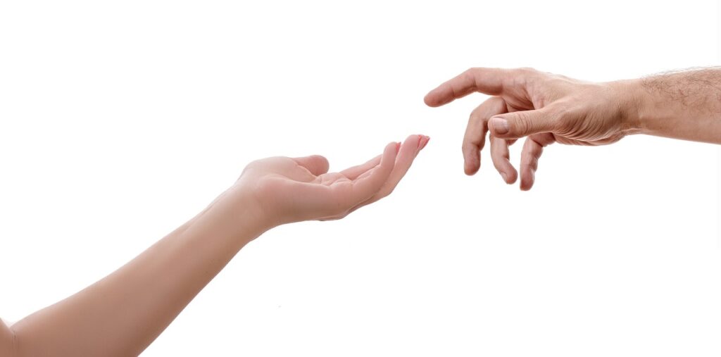 relationship,vztah, láska, partnerství, hand, woman, female, man, touch, fingers, reach, support, god, creation, michelangelo, hand, hand, hand, hand, hand